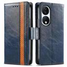 For Honor X7B CaseNeo Splicing Dual Magnetic Buckle Leather Phone Case(Blue) - 1