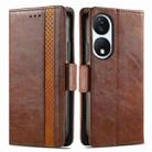 For Honor X7B CaseNeo Splicing Dual Magnetic Buckle Leather Phone Case(Brown) - 1