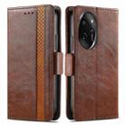 For Honor 100 Pro 5G CaseNeo Splicing Dual Magnetic Buckle Leather Phone Case(Brown) - 1