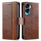 For Honor X50i CaseNeo Splicing Dual Magnetic Buckle Leather Phone Case(Brown) - 1