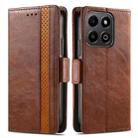 For Honor 200 Smart CaseNeo Splicing Dual Magnetic Buckle Leather Phone Case(Brown) - 2