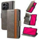 For Honor 200 Smart CaseNeo Splicing Dual Magnetic Buckle Leather Phone Case(Gray) - 1