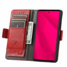 For Honor 200 Smart CaseNeo Splicing Dual Magnetic Buckle Leather Phone Case(Red) - 3