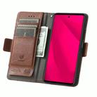 For Honor 400 Lite CaseNeo Splicing Dual Magnetic Buckle Leather Phone Case(Brown) - 3