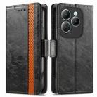 For Infinix Hot 40 Pro CaseNeo Splicing Dual Magnetic Buckle Leather Phone Case(Black) - 1