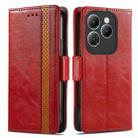 For Infinix Hot 40 Pro CaseNeo Splicing Dual Magnetic Buckle Leather Phone Case(Red) - 1