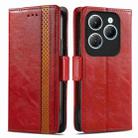 For Infinix Hot 40 CaseNeo Splicing Dual Magnetic Buckle Leather Phone Case(Red) - 1