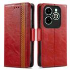 For Infinix Hot 40i CaseNeo Splicing Dual Magnetic Buckle Leather Phone Case(Red) - 1