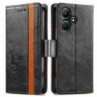 For Infinix Hot 30i CaseNeo Splicing Dual Magnetic Buckle Leather Phone Case(Black) - 1