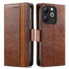 For Infinix Smart 8 CaseNeo Splicing Dual Magnetic Buckle Leather Phone Case(Brown) - 1