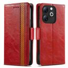 For Infinix Smart 8 CaseNeo Splicing Dual Magnetic Buckle Leather Phone Case(Red) - 1