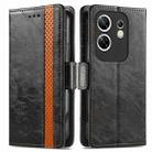 For Infinix Zero 30 4G CaseNeo Splicing Dual Magnetic Buckle Leather Phone Case(Black) - 1