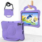 For Lenovo Tab K10 TB-X6C6F 10.3 Handle Football Shaped EVA Shockproof Tablet Case(Light Purple) - 1