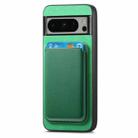 For Google Pixel 9 Pro XL Retro Magsafe Card Bag PU Back Cover Phone Case(Green) - 2