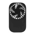 F11 Portable Rechargeable Hanging Neck Fan Cooling Handheld Fan 3 Speeds Desk Fan(Black) - 1