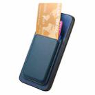 For Sony Xperia 10 VI Retro Magsafe Card Bag PU Back Cover Phone Case(Blue) - 3