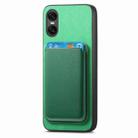 For Sony Xperia 10 VI Retro Magsafe Card Bag PU Back Cover Phone Case(Green) - 2