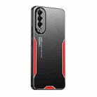 For Honor X20 SE Blade Series TPU Hybrid Metal Phone Case(Red) - 1