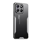For Honor X8c Blade Series TPU Hybrid Metal Phone Case(Silve) - 1