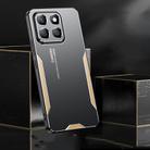 For Honor X8c Blade Series TPU Hybrid Metal Phone Case(Silve) - 2
