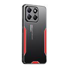 For Honor X8c Blade Series TPU Hybrid Metal Phone Case(Red) - 1