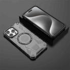 For iPhone 15 Pro Max MagSafe Armor Holder PC Hybrid TPU Phone Case(Black) - 2