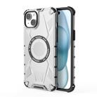 For iPhone 15 Plus MagSafe Armor Holder PC Hybrid TPU Phone Case(White) - 1
