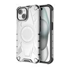 For iPhone 15 Armor Holder PC Hybrid TPU Phone Case(White) - 1