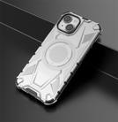 For iPhone 15 Armor Holder PC Hybrid TPU Phone Case(White) - 2