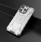 For iPhone 14 Pro Max Armor Holder PC Hybrid TPU Phone Case(White) - 2