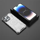 For iPhone 14 Pro Max Armor Holder PC Hybrid TPU Phone Case(White) - 3