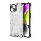 For iPhone 14 Armor Holder PC Hybrid TPU Phone Case(White) - 1