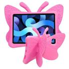 For iPad Air 11 2024 Butterfly Bracket Kids EVA Shockproof Tablet Case(RoseRed) - 1