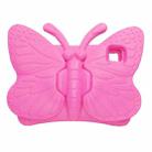 For iPad Air 11 2024 Butterfly Bracket Kids EVA Shockproof Tablet Case(RoseRed) - 2