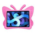 For iPad Air 11 2024 Butterfly Bracket Kids EVA Shockproof Tablet Case(RoseRed) - 3