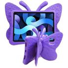 For iPad Air 11 2024 Butterfly Bracket Kids EVA Shockproof Tablet Case(Purple) - 1