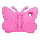 For iPad Pro 11 2024 Butterfly Bracket Kids EVA Shockproof Tablet Case(RoseRed) - 2