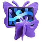 For iPad Pro 11 2024 Butterfly Bracket Kids EVA Shockproof Tablet Case(Purple) - 1
