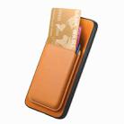 For vivo Y300+ Retro Magsafe Card Bag PU Back Cover Phone Case(Yellow) - 3