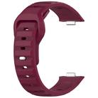 For Huawei Watch Fit 3 Wavy Dot Texture Silicone Sports Watch Band(Wine Red) - 2
