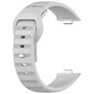 For Huawei Watch Fit 3 Wavy Dot Texture Silicone Sports Watch Band(Grey) - 2