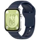 For Huawei Watch Fit 3 Wavy Dot Texture Silicone Sports Watch Band(Midnight Blue) - 1