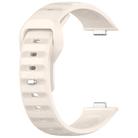 For Huawei Watch Fit 3 Wavy Dot Texture Silicone Sports Watch Band(Starlight) - 2