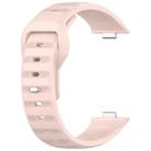 For Huawei Watch Fit 3 Wavy Dot Texture Silicone Sports Watch Band(Pink) - 2