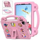 For iPad Air 11 2024 Handle Kickstand Children EVA Shockproof Tablet Case(Pink) - 1