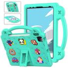 For iPad Air 11 2024 Handle Kickstand Children EVA Shockproof Tablet Case(Mint Green) - 1