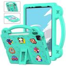 For  iPad Pro 11 2024 Handle Kickstand Children EVA Shockproof Tablet Case(Mint Green) - 1