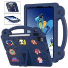 For  iPad Pro 11 2024 Handle Kickstand Children EVA Shockproof Tablet Case(Navy Blue) - 1