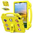 For iPad Pro 13 2024 Handle Kickstand Children EVA Shockproof Tablet Case(Yellow) - 1