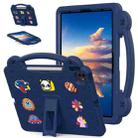 For iPad Pro 13 2024 Handle Kickstand Children EVA Shockproof Tablet Case(Navy Blue) - 1